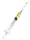 Vaccine in a syringe, isolated. Royalty Free Stock Photo