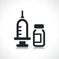 Vaccine or vaccination flat icon