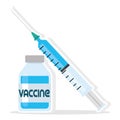 Vaccine vial and syringe Vaccination poster