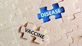 Vaccine Vs Disease Vaccination Immune Health Care Puzzle. Royalty Free Stock Photo