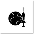 Vaccine for world glyph icon