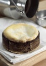 Vacherin Mont d`Or, Cheese made from Cow`s Milk in Switzerland and French Jura Royalty Free Stock Photo