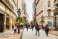 Vaci street crowded with tourists Royalty Free Stock Photo