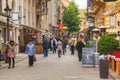 Vaci street crowded with tourists Royalty Free Stock Photo