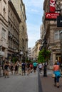 Vaci utca main street in Budapest, Hungary. Royalty Free Stock Photo