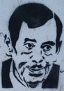 Vaclav Havel graffiti on a wall Royalty Free Stock Photo