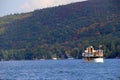 Vactationers enjoying sightseeing cruise on the Horicon,Fall,Lake George,New York,2013