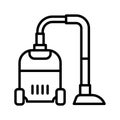 Vacuum cleaner icon. Domestic dust sucker or hoover.