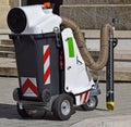 Vacum street cleaner machinery Royalty Free Stock Photo