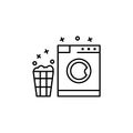 Vacuum cleaner basket wash icon. Element of hygiene icon