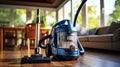 Vacuum cleaner to tidy up the living room Royalty Free Stock Photo