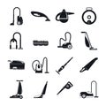 Vacuum cleaner washing icons set, simple style Royalty Free Stock Photo