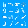 Vacuum cleaner washing icons set, simple style Royalty Free Stock Photo