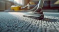 A Vacuum Cleaner at Work. AI generated Royalty Free Stock Photo