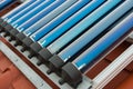 Vacuum collectors- solar water heating system Royalty Free Stock Photo