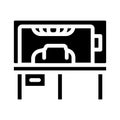 vacuum forming of plastic glyph icon vector illustration