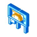 vacuum forming of plastic isometric icon vector illustration