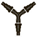 Vacuum Hose Y Connector