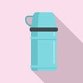 Vacuum insulated container icon, flat style Royalty Free Stock Photo