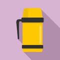 Vacuum insulated cup icon, flat style Royalty Free Stock Photo