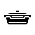 vacuum lunchbox glyph icon vector illustration black Royalty Free Stock Photo