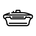 vacuum lunchbox line icon vector illustration black Royalty Free Stock Photo
