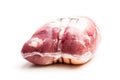 Vacuum pack pork shoulder joint isolated on white Royalty Free Stock Photo