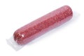 Vacuum packed salami sausage