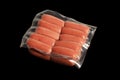 Vacuum-packed sausages