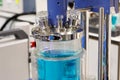 Vacuum reactor glass vessel in chemical laboratory Royalty Free Stock Photo