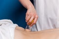 Vacuum relaxing massage in the spa studio Royalty Free Stock Photo