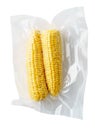 Vacuum sealed corncobs Royalty Free Stock Photo