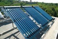 Vacuum solar water heating system Royalty Free Stock Photo