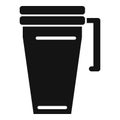 Vacuum thermo cup icon simple vector. Coffee mug