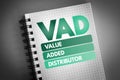 VAD - Value Added Distributor acronym Royalty Free Stock Photo