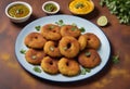 Vada, indian snack food. Vada is donut Royalty Free Stock Photo