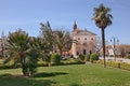 Vada, Rosignano Marittimo, Livorno, Tuscany, Italy: view of Garibaldi square with the church of San Leopoldo Re