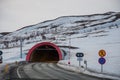 Vadlaheidi road tunnel in north Iceland