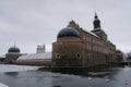 View over the medieval castle of Vadstena, Ostergotland, Sweden