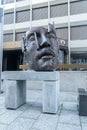 Face sculpture African King made of bronze 2000 by Gunther Stilling Royalty Free Stock Photo