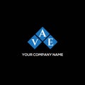 VAE letter logo design on BLACK background. VAE creative initials letter logo concept. VAE letter design Royalty Free Stock Photo