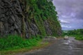 Vehicles moving towards the Hills station area at Vagamon