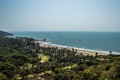 Vagator Beach, aerial view from Chapora fort in North Goa, India