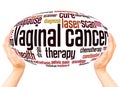Vaginal cancer word hand sphere cloud concept Royalty Free Stock Photo