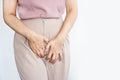vaginal yeast infection concept woman suffering from itching and irritation in the vagina