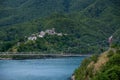 Vagli di Sotto village on Lago di Vagli, Vagli lake, Tuscany, It