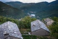 Vagli di Sotto village on Lago di Vagli, Vagli lake, Tuscany, It Royalty Free Stock Photo