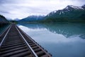 Vagt Lake Alaska Outback Railroad Tracks Bridge Royalty Free Stock Photo