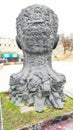 Vahid monument isolated from behind inside of Old City Baku