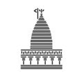Vaidyanath jyotirlinga Temple illustration vector icon